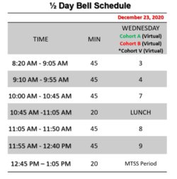 schedule for 12-23